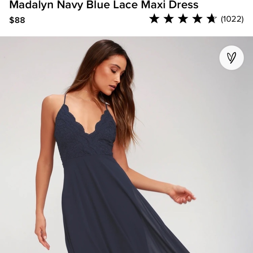 Lulu’s Madalyn Navy Blue Lace Maxi Dress